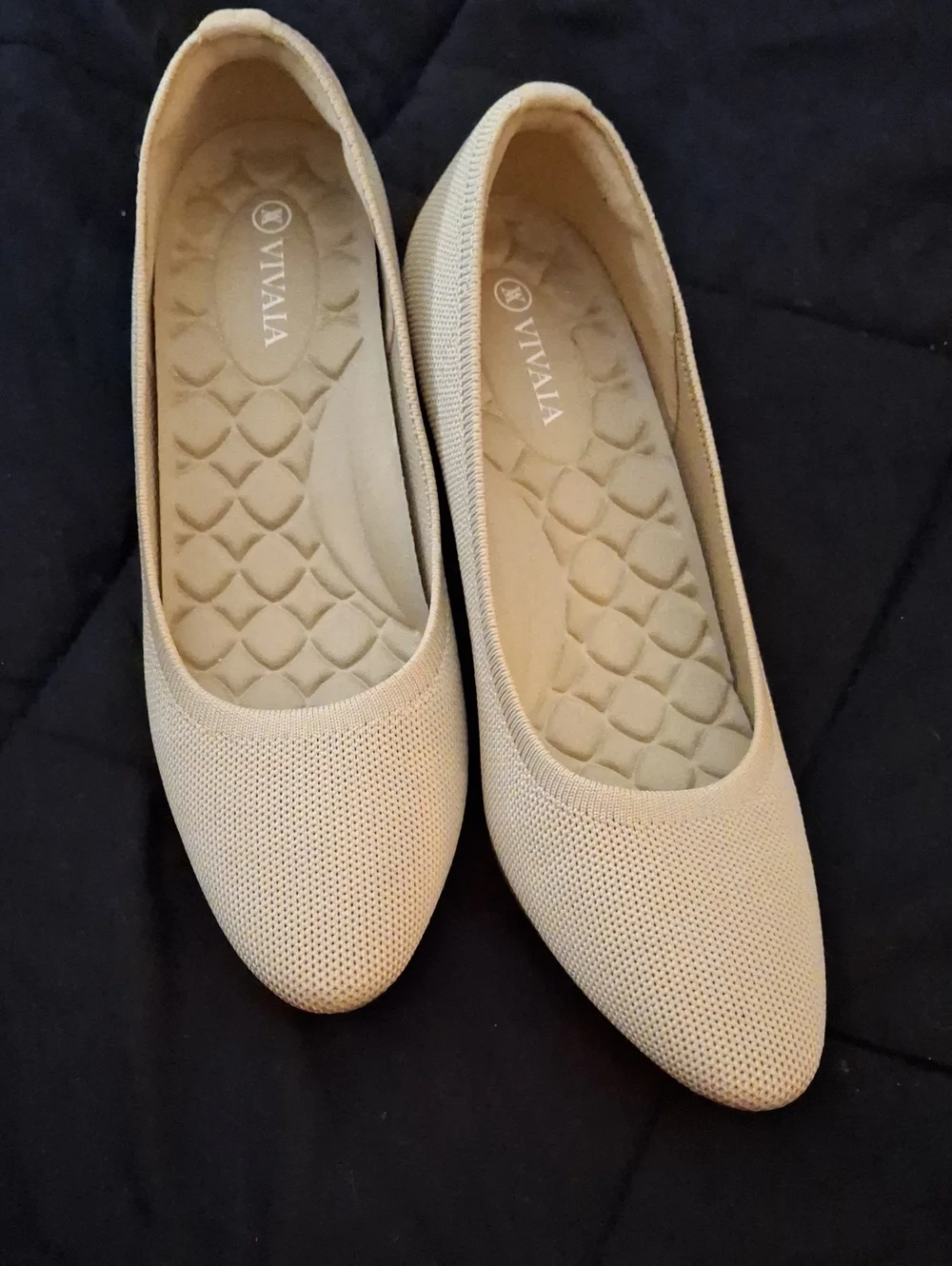 Vivaia Women's Cream Wedge Flats - Lightweight Everyday Comfort